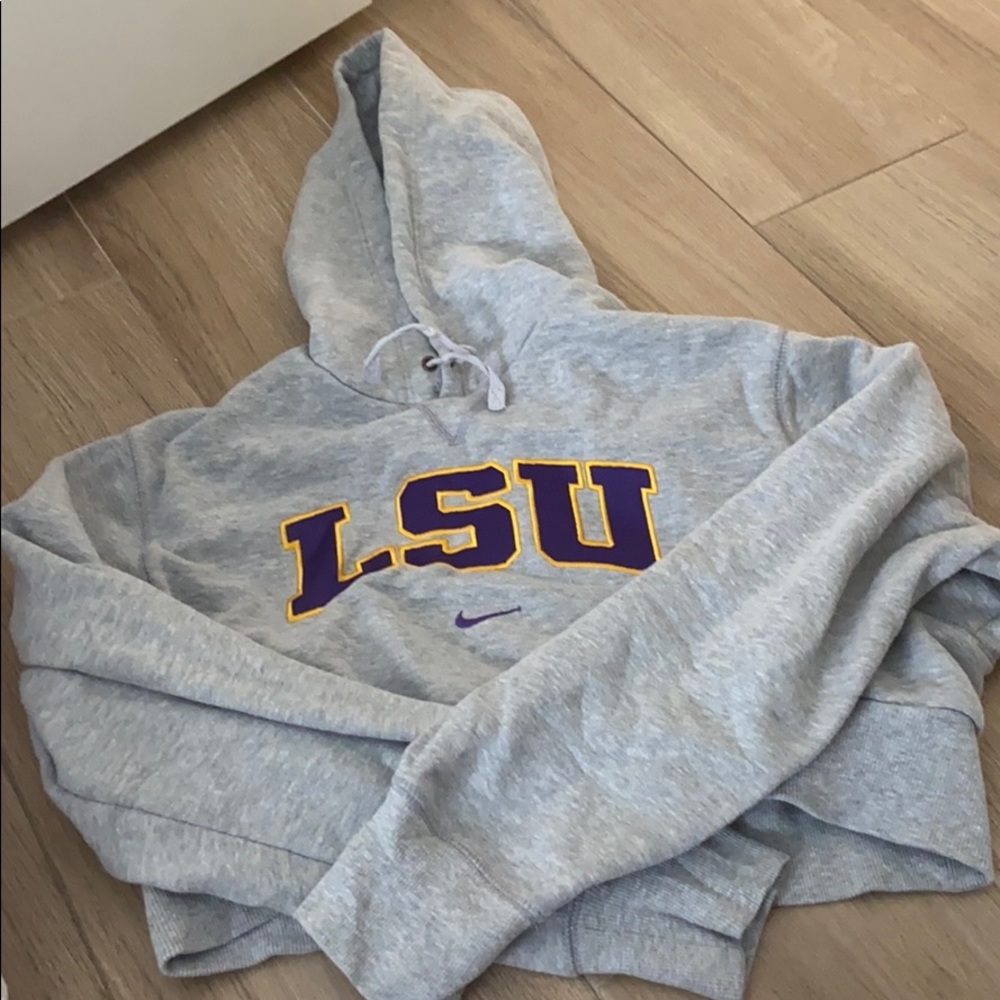 Cropped LSU hoodie
